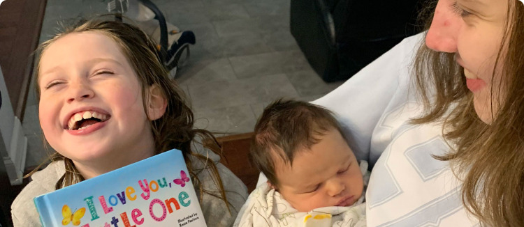 Child with book
